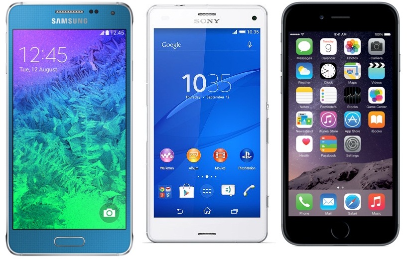 Galaxy Alpha, iPhone 6 ou Xperia Z3 Compact : choix difficile